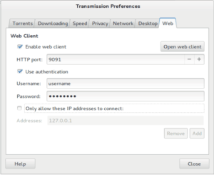 Ubuntu server transmission настройка