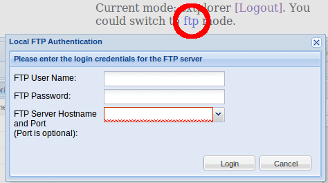 eXtplorer FTP Mode