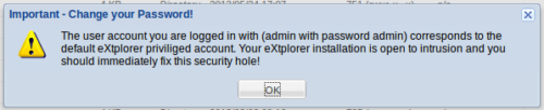 eXtplorer Security Warning