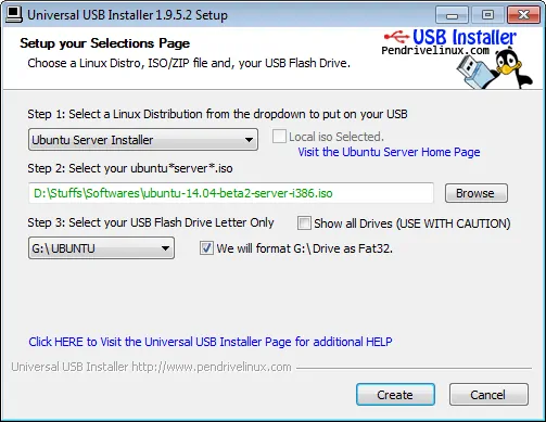 install ubuntu from usb
