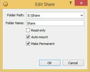 virtualbox shared folder windows