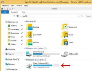 virtualbox windows shared folder