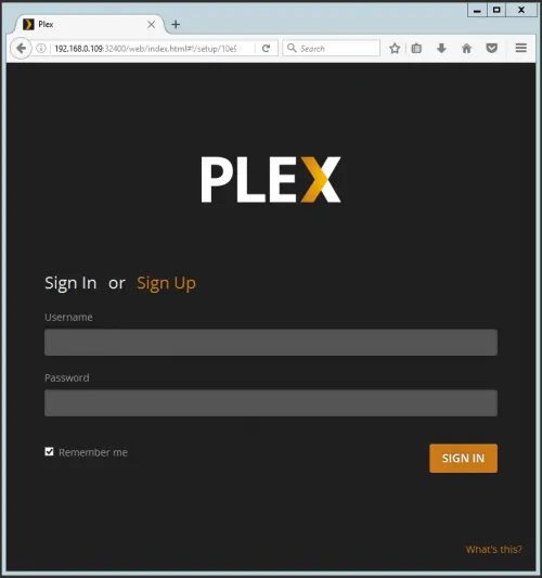 installing plex