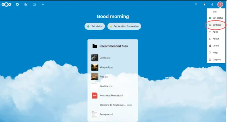 Nextcloud Dashboard
