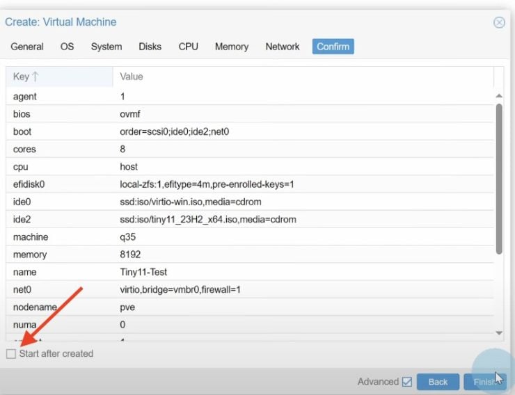 Enabling The &Quot;Start After Created&Quot; Checkbox