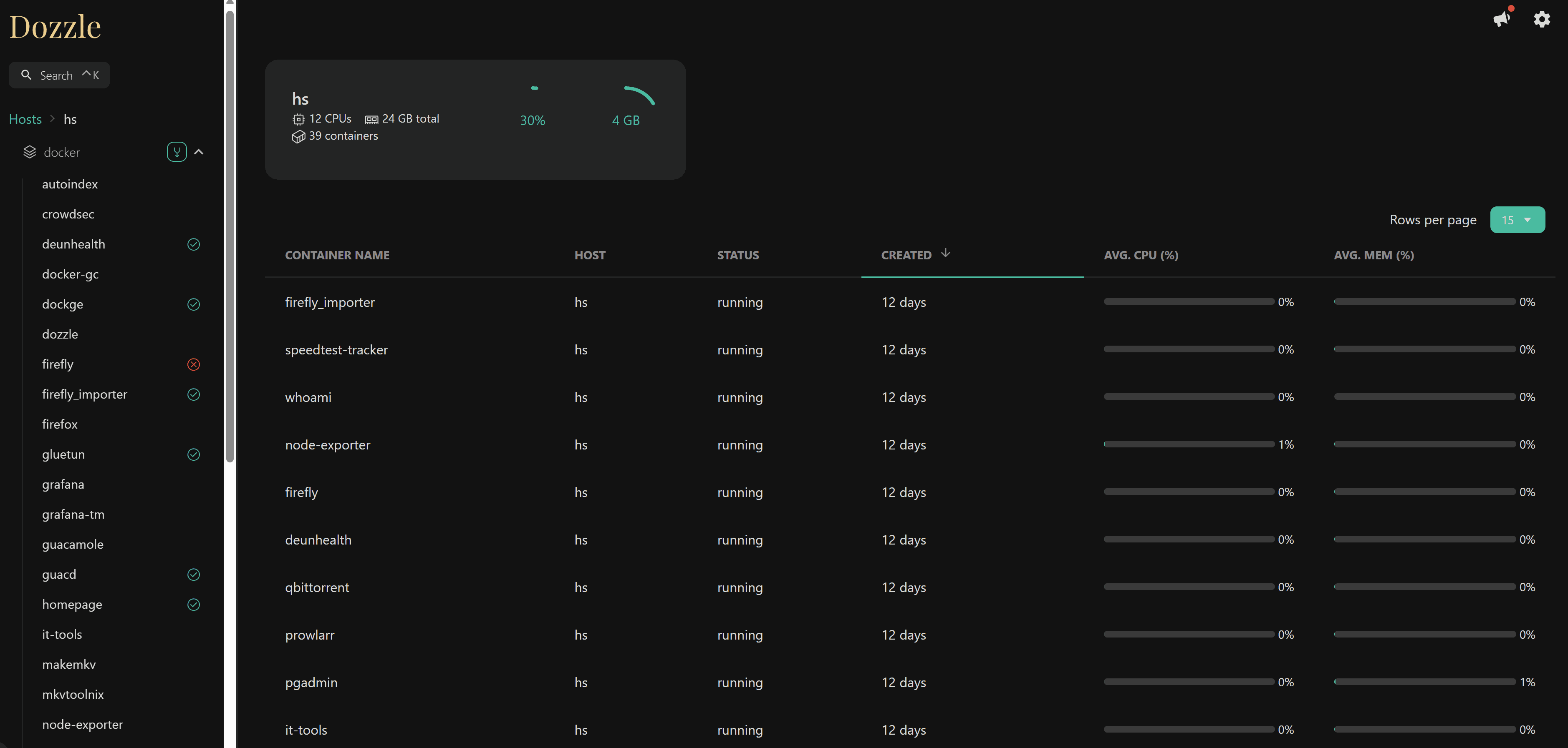 Dozzle Docker compose - Web Interface