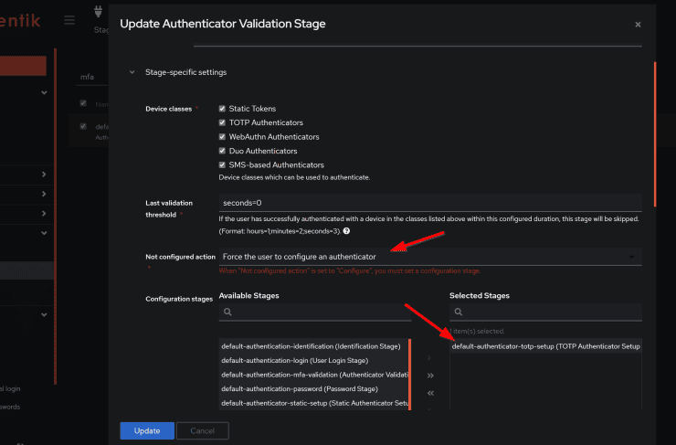 Authentik Totp Configuration